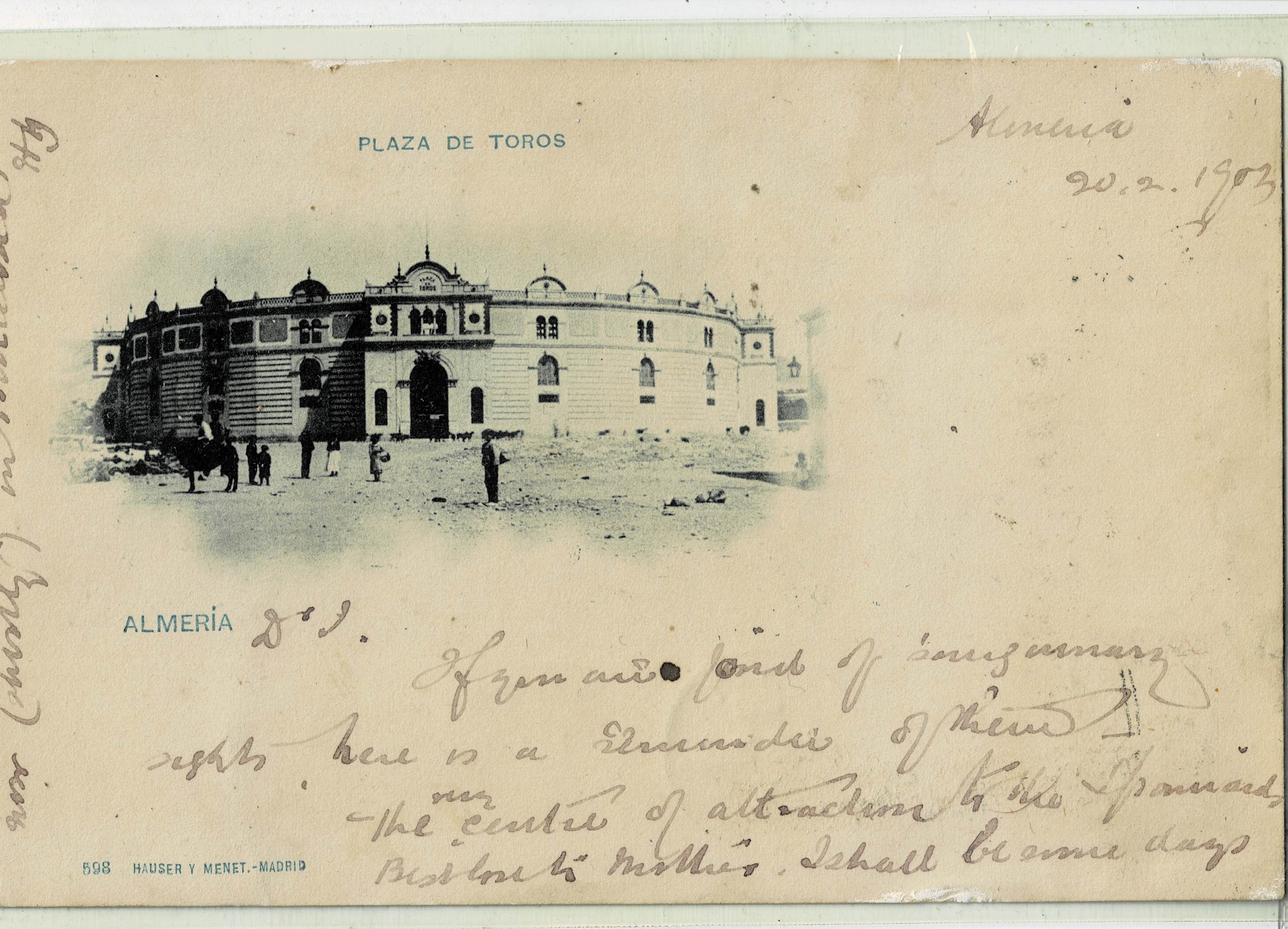 POSTAL ANTIGUA DE ALMERIA. PLAZA DE TOROS
