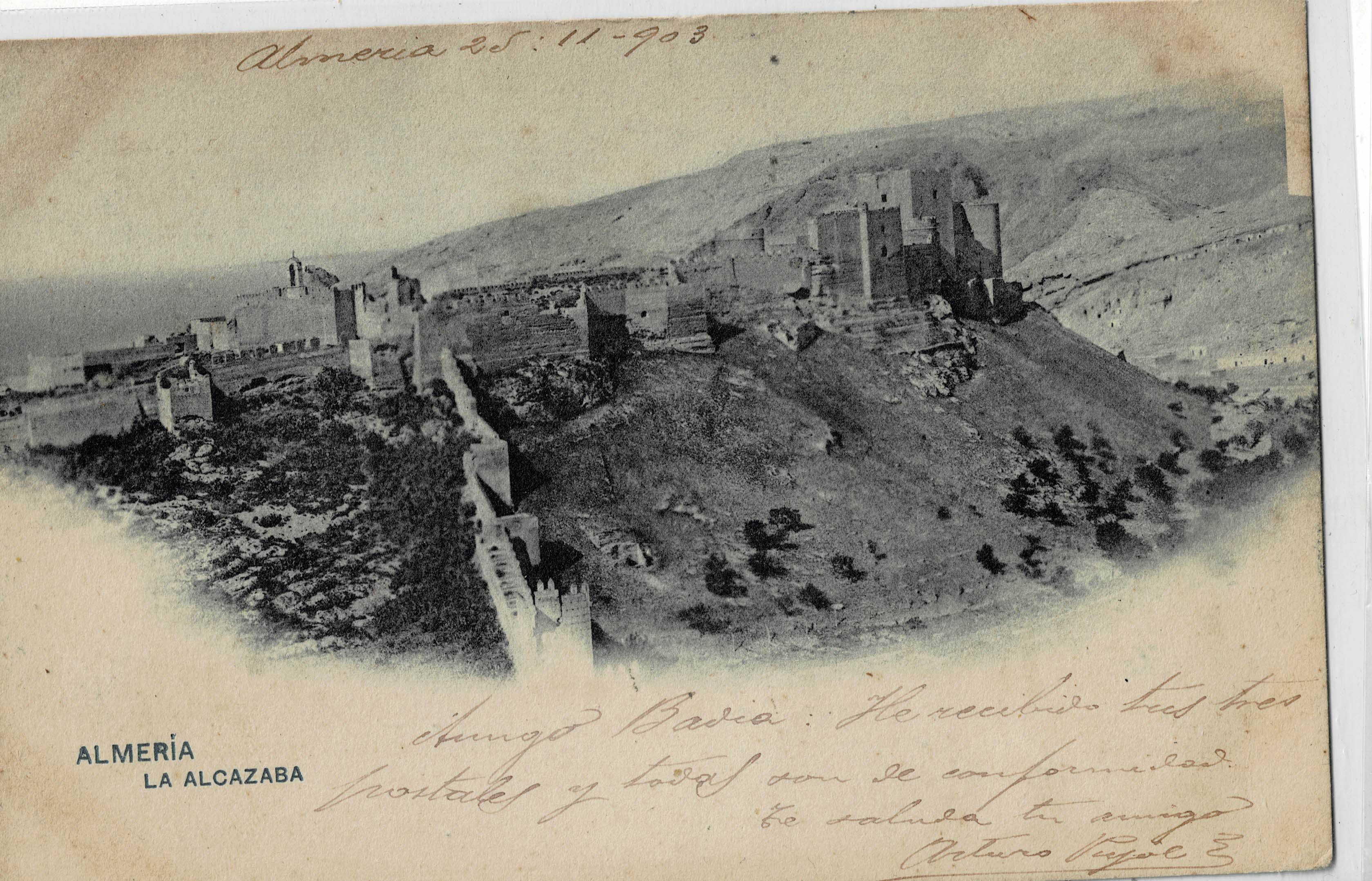 POSTAL ANTIGUA DE ALMERIA. LA ALCAZABA