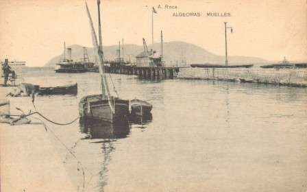 POSTAL ANTIGUA DE ALGECIRAS (CADIZ). MUELLES.