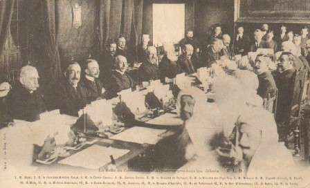 POSTAL ANTIGUA DE ALGECIRAS (CADIZ). LA SALLE DE CONFERENCES D´ALGESIRAS PENDANT LES DEBATS.