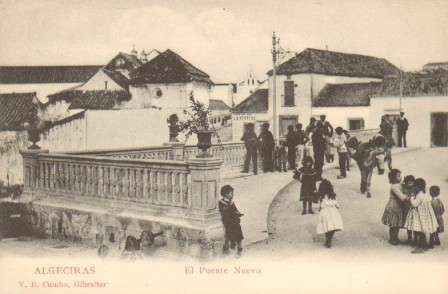 POSTAL ANTIGUA DE ALGECIRAS (CADIZ). EL PUENTE NUEVO.