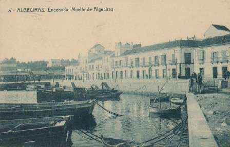POSTAL ANTIGUA DE ALGECIRAS (CADIZ). Nº 3. ENCENADA. MUELLE DE ALGECIRAS.