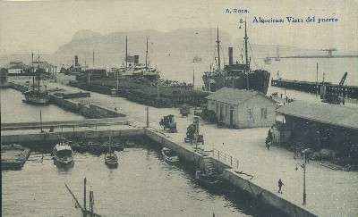 POSTAL ANTIGUA DE ALGECIRAS (CADIZ) VISTA DEL PUERTO