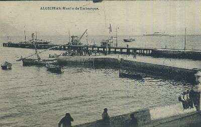 POSTAL ANTIGUA DE ALGECIRAS (CADIZ)  MUELLE DE EMBARQUE