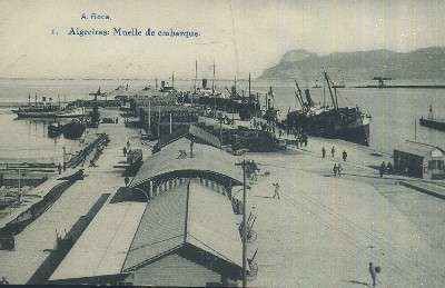 POSTAL ANTIGUA DE ALGECIRAS (CADIZ)  MUELLE DE EMBARQUE
