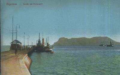 POSTAL ANTIGUA DE ALGECIRAS (CADIZ) MUELLE DEL FERROCARRIL