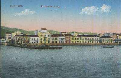POSTAL ANTIGUA DE ALGECIRAS (CADIZ) EL MUELLE VIEJO
