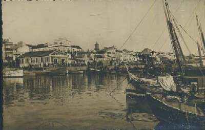 POSTAL DE ALGECIRAS CADIZ Nº 44 DETALLE DEL PUERTO