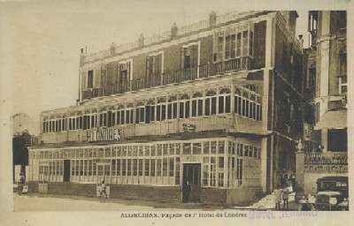 POSTAL ANTIGUA DE ALGECIRAS CADIZ FACHADA DEL HOTEL LONDRES