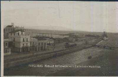 POSTAL ANTIGUA DE ALGECIRAS CADIZ MUELLE DE COMERCIO Y ESTACION MARITIMA