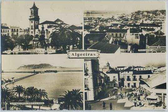 POSTAL  DE ALGECIRAS CADIZ. 4 VISTAS DE LA CIUDAD