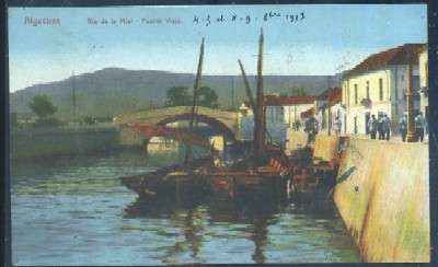 POSTAL ANTIGUA DE ALGECIRAS. CADIZ. RIO DE LA MIEL PUENTE VIEJO