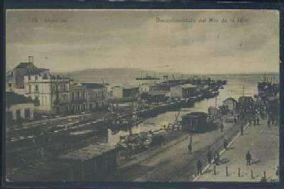 POSTAL ANTIGUA DE ALGECIRAS ( CADIZ ) DESEMBOCADURA DEL RIO DE LA MIEL