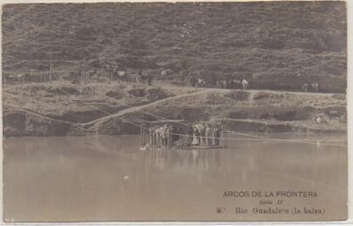 POSTAL ANTIGUA DE ARCOS DE LA FRONTERA. RIO GUADALETE. LA BALSA. SERIE ll Nº 8