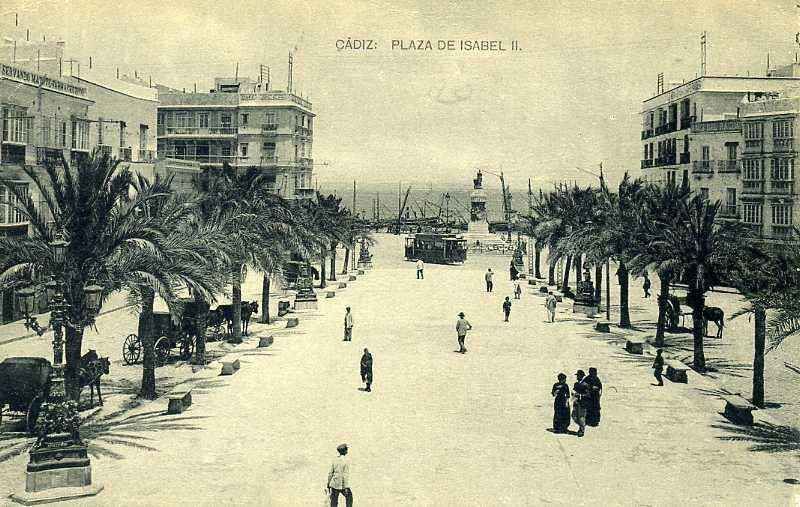 POSTAL DE CADIZ. PLAZA ISABEL II