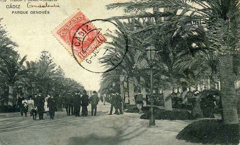 POSTAL DE CADIZ. PARQUE GENOVES