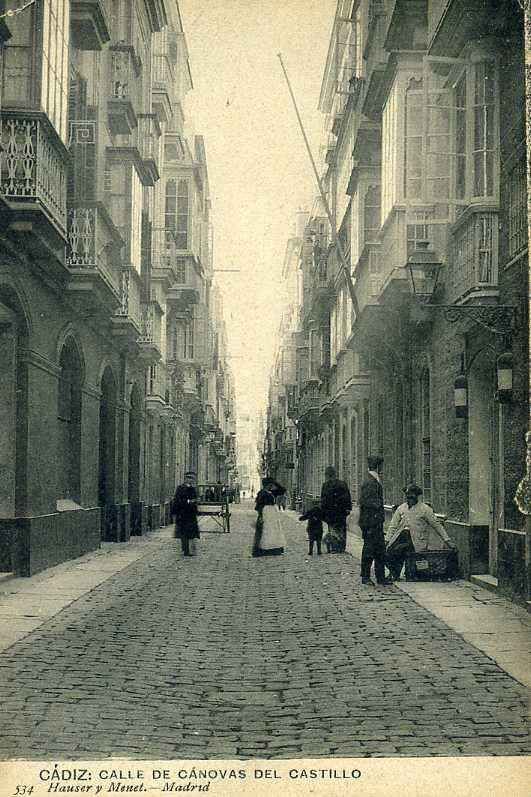 POSTAL DE CADIZ. CALLE CANOVAS DEL CASTILLO