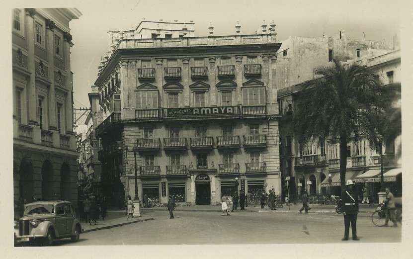 POSTAL DE CADIZ. Nº 502. PLAZA DE SAN JUAN DE DIOS Y ALMACENES AMAYA