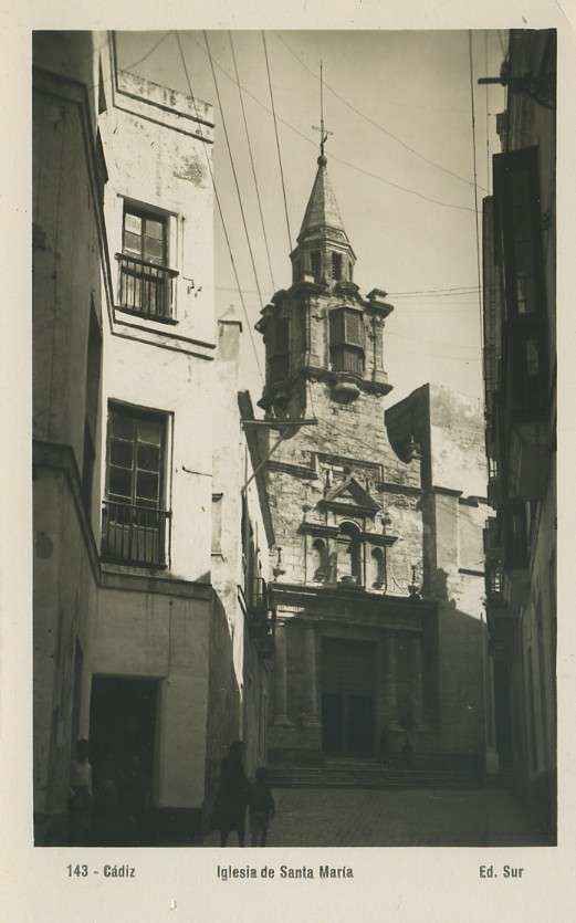 POSTAL DE CADIZ. Nº 143. IGLESIA DE SANTA MARIA.