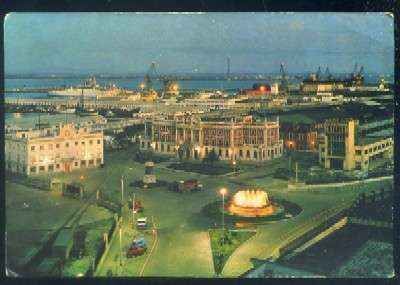POSTAL DE CADIZ Nº 14 AVDA. DEL PUERTO Y PANORAMICA DE LA BAHIA