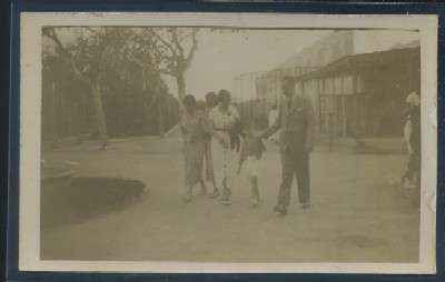 POSTAL DE CADIZ. PARQUE GENOVES. MARGARITA MORON - MARIA LISSEN - MARGARITA DE ARAMBURU - TOMAS BARBADILLO