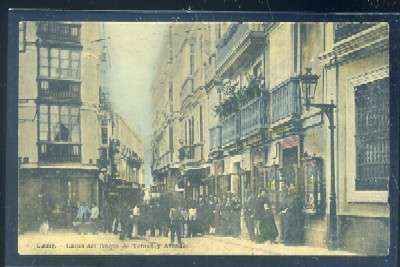 POSTAL ANTIGUA DE CADIZ. CALLES DEL DUQUE DE TETUAN Y ARANDA