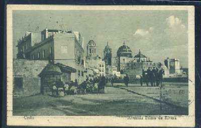 POSTAL ANTIGUA DE CADIZ. AVENIDA GENERAL PRIMO DE RIVERA