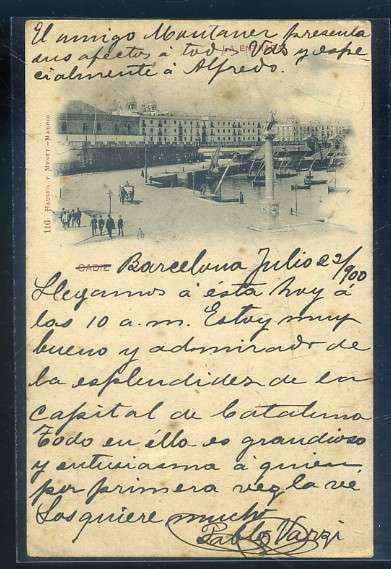 POSTAL ANTIGUA DE CADIZ. LA ENTRADA