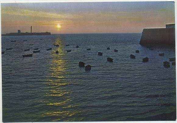 POSTAL DE CADIZ. CALETA Y FARO Nº 55