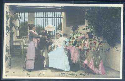 POSTAL TIPOS DE CADIZ Nº 8. MANZANILLA Y ALEGRÍA