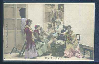 POSTAL TIPOS DE CADIZ Nº 9. UNA LECCIÓN