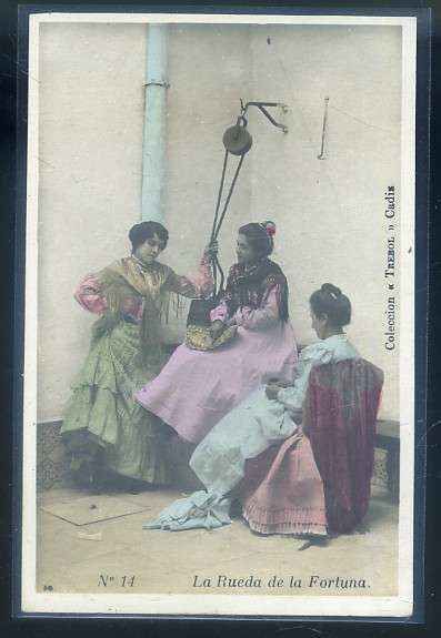 POSTAL TIPOS DE CADIZ Nº 14. LA RUEDA DE LA FORTUNA