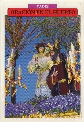POSTAL DE CADIZ. SEMANA SANTA. ORACION EN EL HUERTO