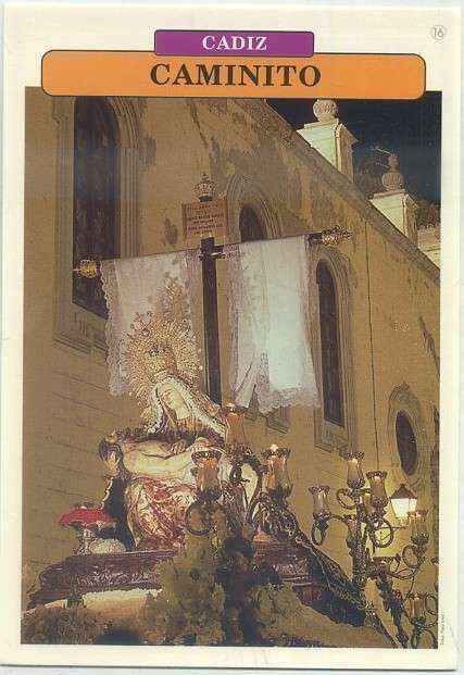 POSTAL DE CADIZ. SEMANA SANTA. CAMINITO
