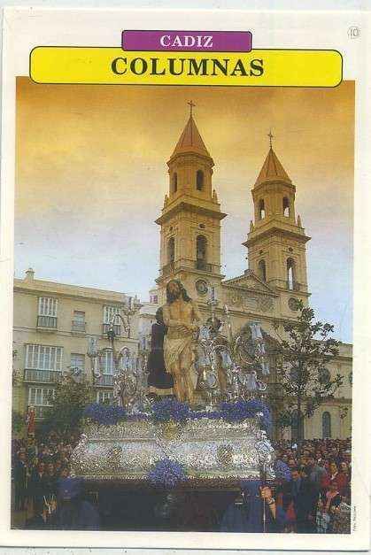 POSTAL DE CADIZ. SEMANA SANTA. COLUMNAS
