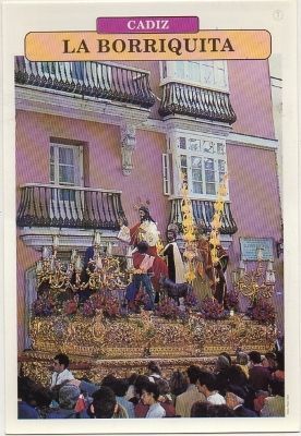 POSTAL DE CADIZ. SEMANA SANTA. BORRIQUITA