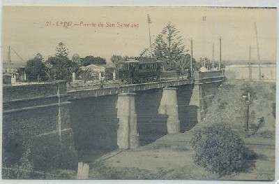 POSTAL ANTIGUA DE CADIZ. PUENTE DE SAN SEVERIANO Nº 21