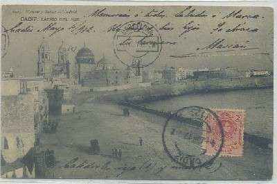 POSTAL ANTIGUA DE CADIZ. BARRIO DEL SUR