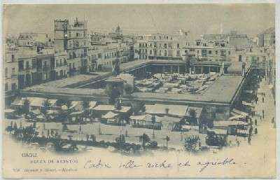 POSTAL ANTIGUA DE CADIZ. PLAZA DE ABASTOS