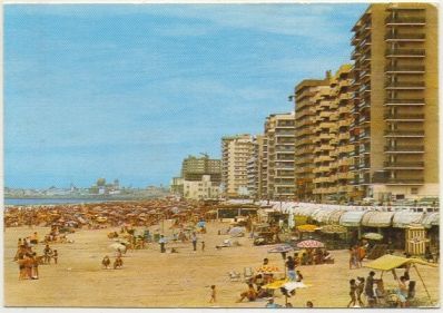 POSTAL DE CADIZ. PLAYA DE LA VICTORIA