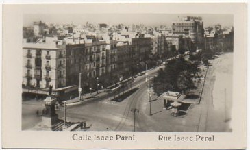 POSTAL DE CADIZ. CALLE ISAAC PERAL. FORMATO PEQUEÑO 9,5X5,5 CM.