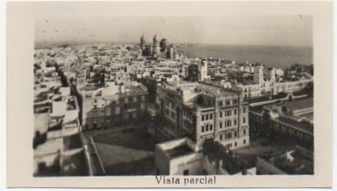 POSTAL DE CADIZ. VISTA PARCIAL. FORMATO PEQUEÑO 9,5X5,5 CM.