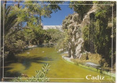 POSTAL DE CADIZ. PARQUE GENOVES. CASCADA. COL. ELITE Nº HA/9