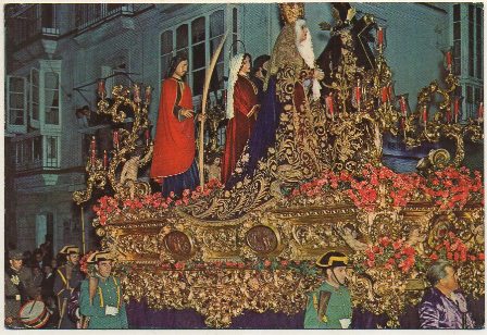 POSTAL SEMANA SANTA DE CADIZ. COFRADIA DE LOS AFLIGIDOS Nº 9528