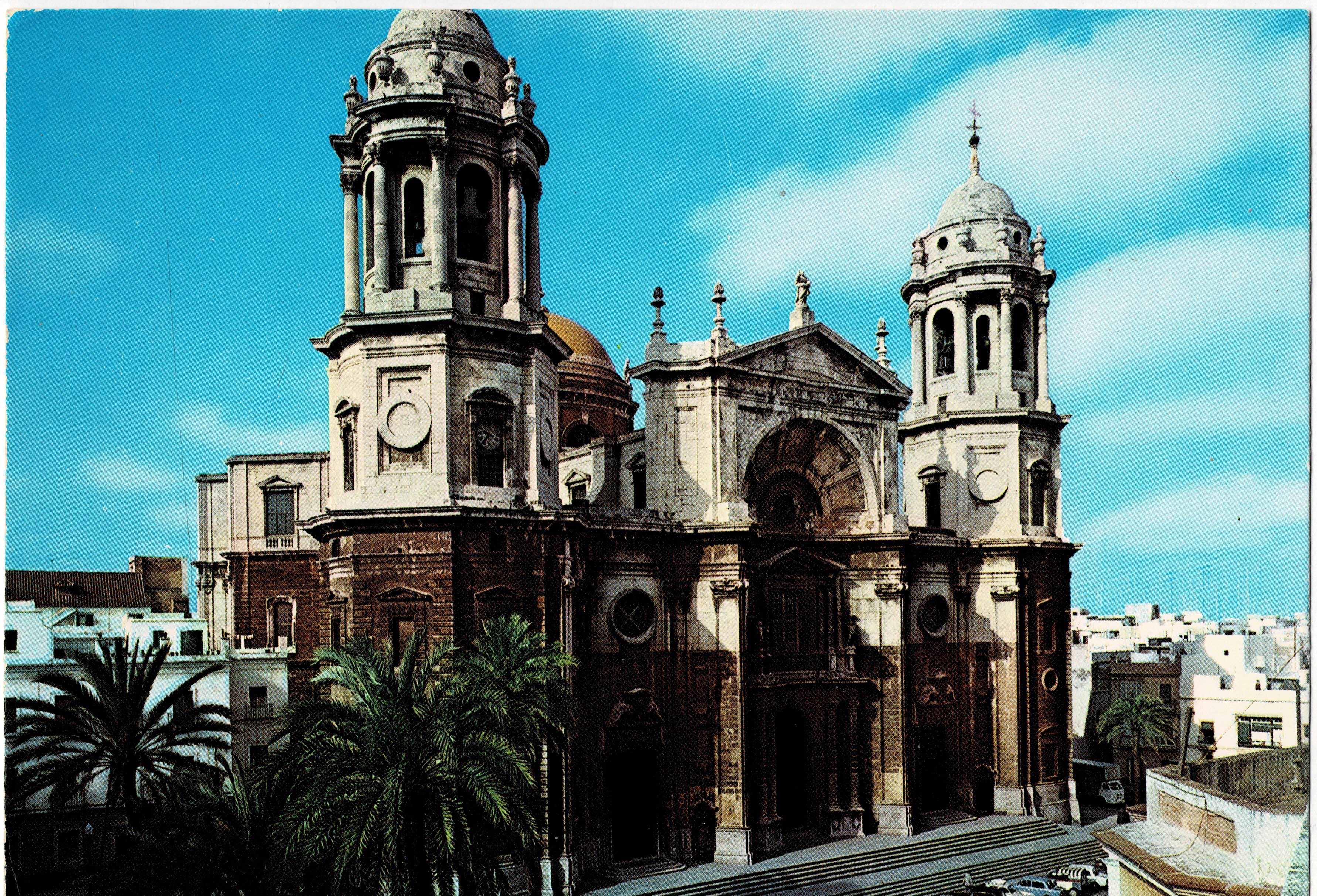 POSTAL DE CADIZ. FACHADA PRINCIPAL DE LA CATEDRAL.