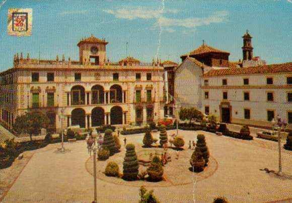 POSTAL DE PRIEGO DE CORDOBA. Nº 14. PLAZA CALVO SOTELO Y AYUNTAMIENTO.