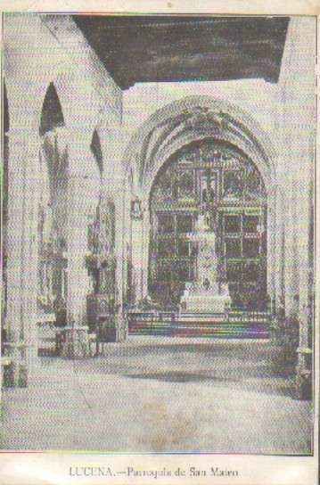 POSTAL ANTIGUA DE CORDOBA. LUCENA PARROQUIA DE SAN MATEO