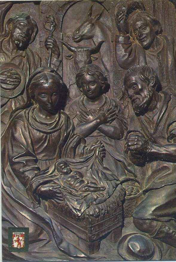 POSTAL DE  CORDOBA. 865- MEZQUITA. MEDALLON NUEVO TESTAMENTO EN LA SILLERIA DEL CORO