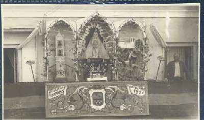 POSTAL ANTIGUA DE CABRA. CORDOBA. 1927 PATRONA MARIA STMA. DE LA SIERRA