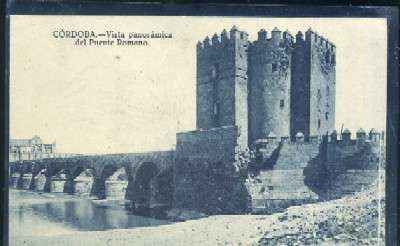 POSTAL ANTIGUA DE CORDOBA - VISTA PANORAMICA DEL PUENTE ROMANO